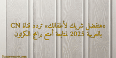 «هتفضل شريك لأطفالك» تردد قناة CN بالعربية 2025 لمتابعة أمتع برامج الكرتون