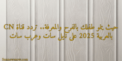 حيث ينمو طفلك بالفرح والمعرفة.. تردد قناة CN بالعربية 2025 على نايل سات وعرب سات